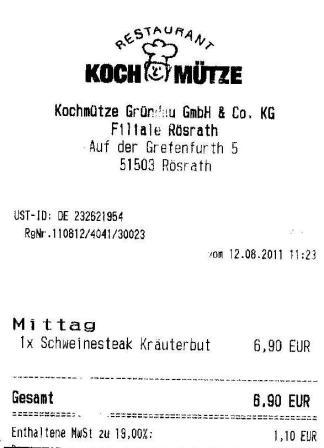 adwe Höffner Kochmütze Restaurant